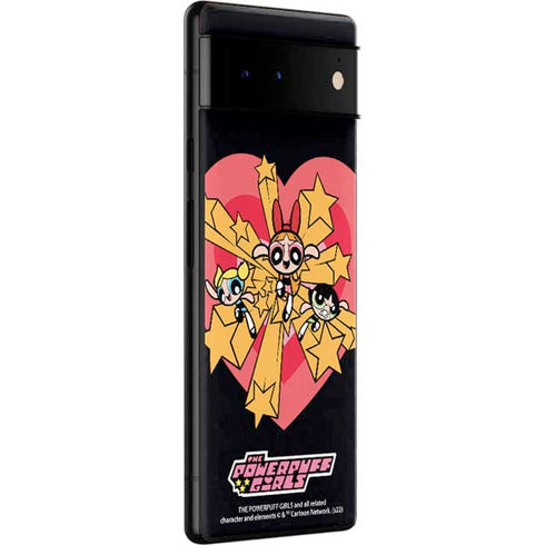 Cartoon Network Powerpuff Girls Gold Stars Google Pixel 6 Pro Skin